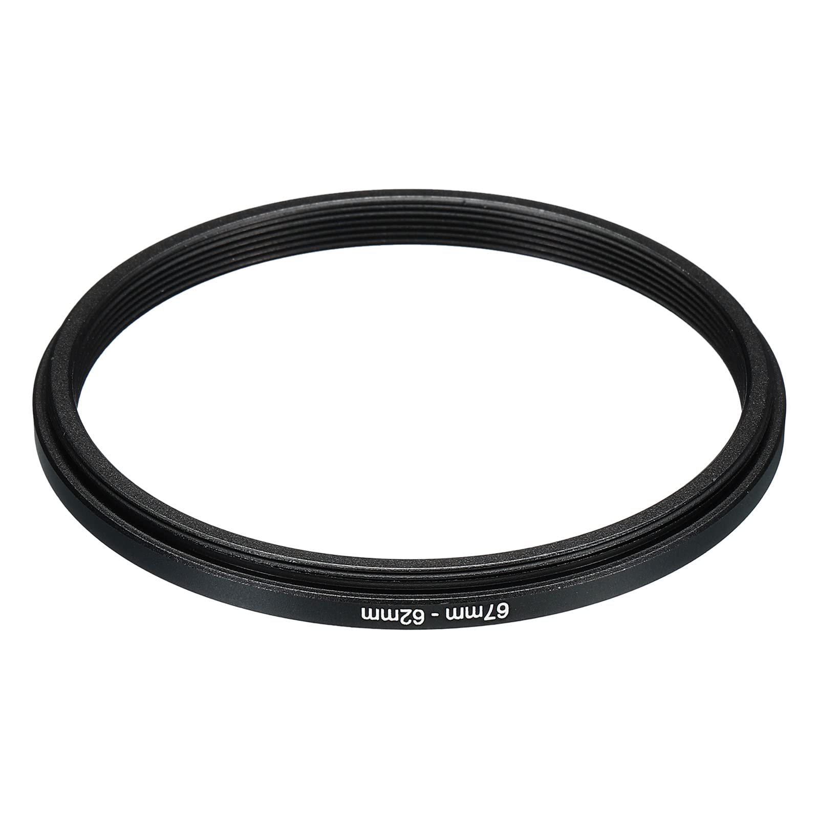 Patikil 67Mm 62Mm Metal Step Down Ring, Camera Lens Filter Adapter Ring Aluminum Filter Adapter Ring For Camera Lenses Hood, Bla