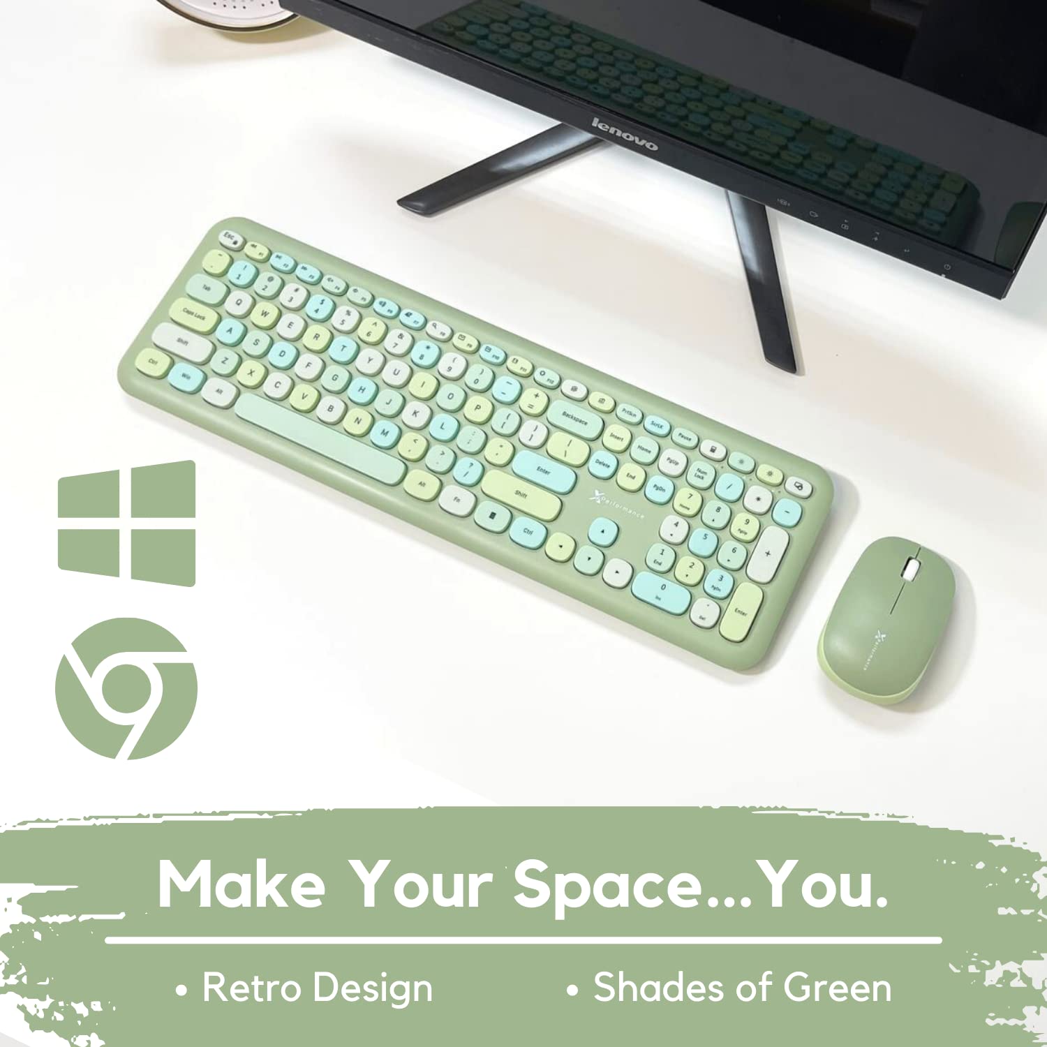 X9 Green Keyboard And Mouse Combo   2.4G Wireless Connectivity   Transform Your Space With A Cute Wireless Keyboard And Mouse Retro Set   Colorful Keyboard And Mouse   Aesthetic Keyboard