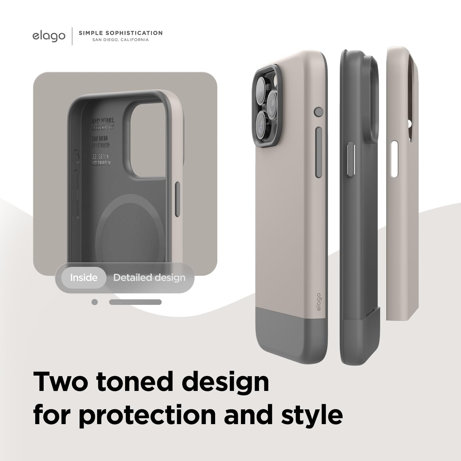 Elago Compatible With Iphone 15 Pro Case, Compatible With Magsafe, Glide Case, Full Body Protective Cover, Shockproof, Slim Phon