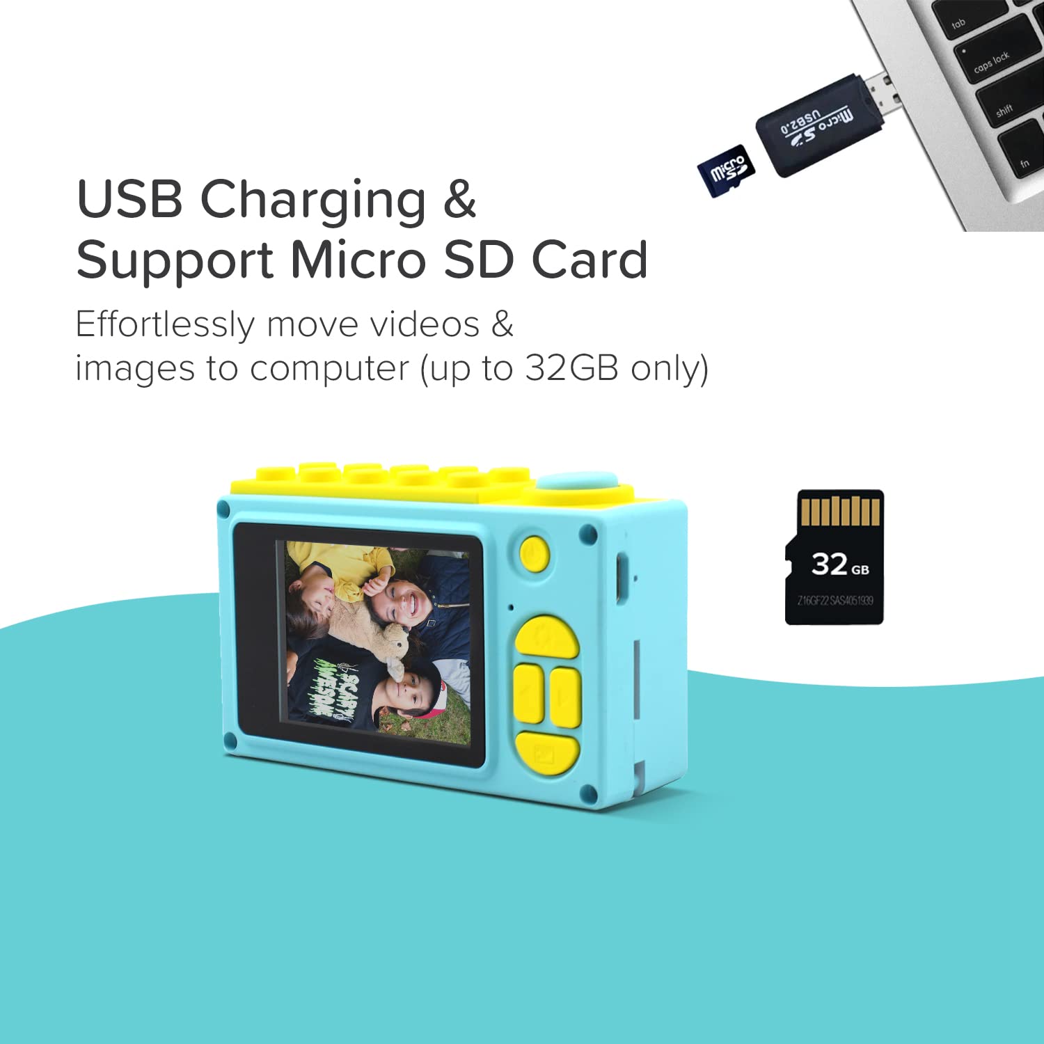 Myfirst Camera 2 8Mp Underwater Camera For Kids Waterproof Camera 1080P Hd Video With Free 16Gb Memory Card Shockproof Case Acti