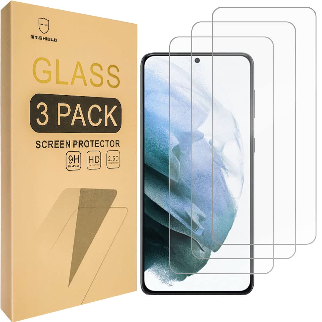 Mr.Shield [3 Pack] Designed For Samsung (Galaxy S21 Plus 5G) / Galaxy S21+ 5G [6.7 Inch] [Fingerprint Unlock Compatible] [Temper