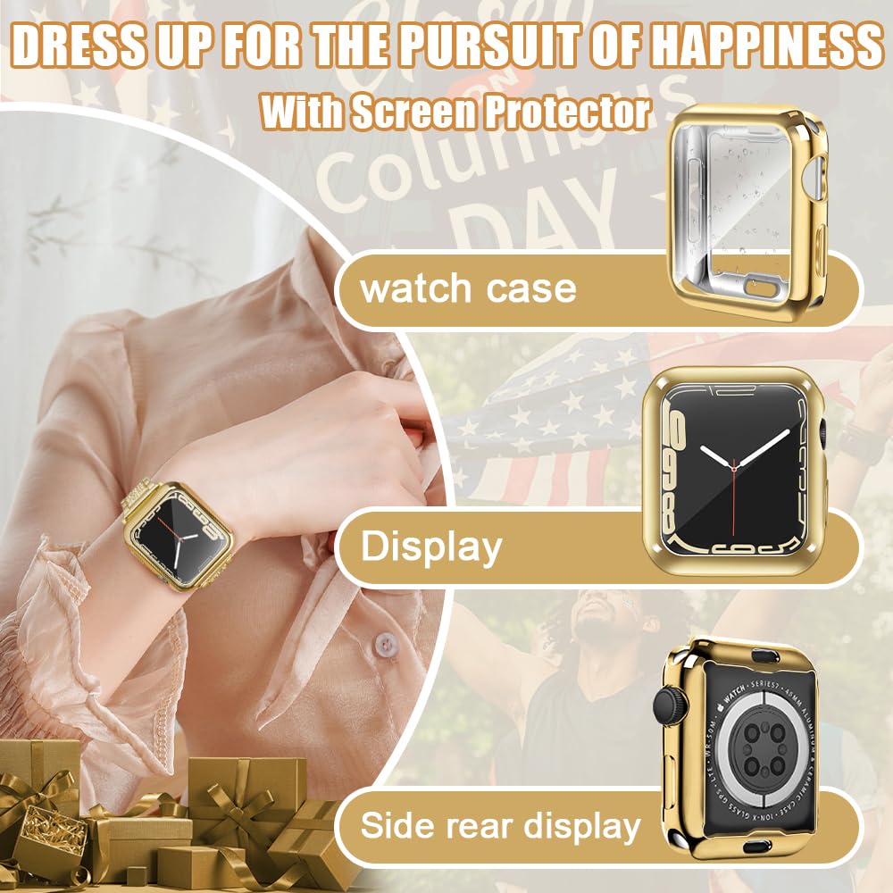 Top4Cus 44Mm Cover Soft Tpu Anti Scratch Lightweight 44Mm Iwatch Case All Around Screen Protector, Optional Cases Compatible Wit