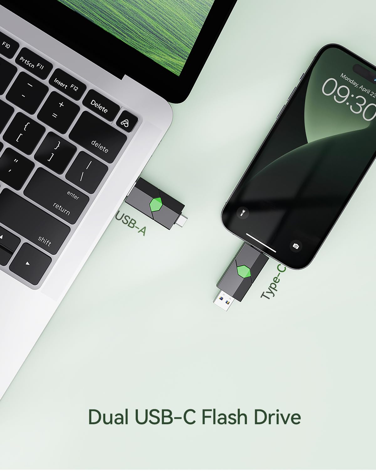 K&Zz Usb C Drive 256Gb, Usb C Thumb Dual Drive 3.0, Usb C Memory Stick For Iphone Photos