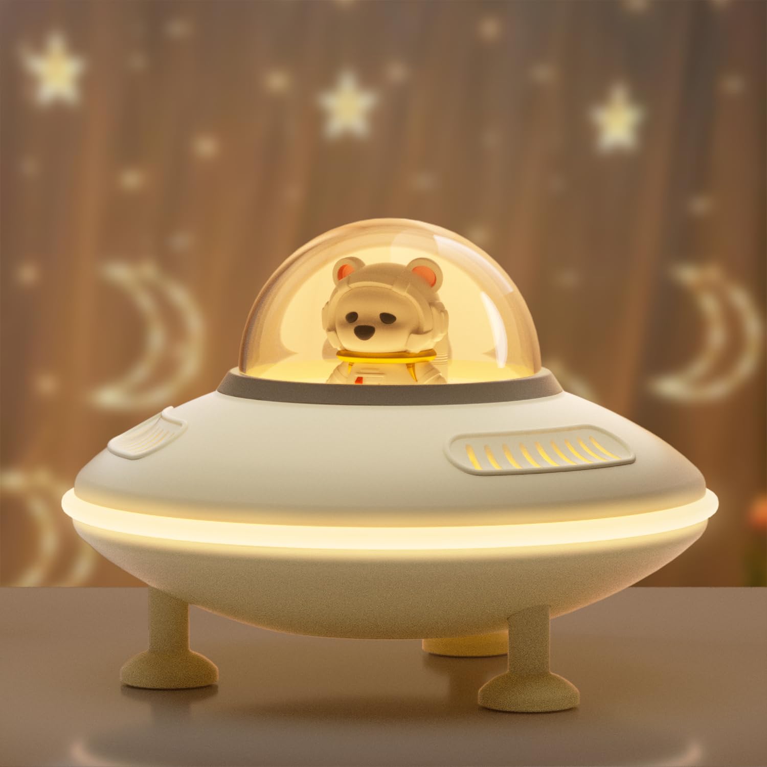 Mini Speaker, Wireless Speaker With Lights, Cute Bluetooth Speaker For Teen Room Decor, Bluetooth 5.4, Usb Disk&Aux&Tf Card Input, Birthday Gifts For Women, Teen Girl Gifts Trendy Stuff   Beige