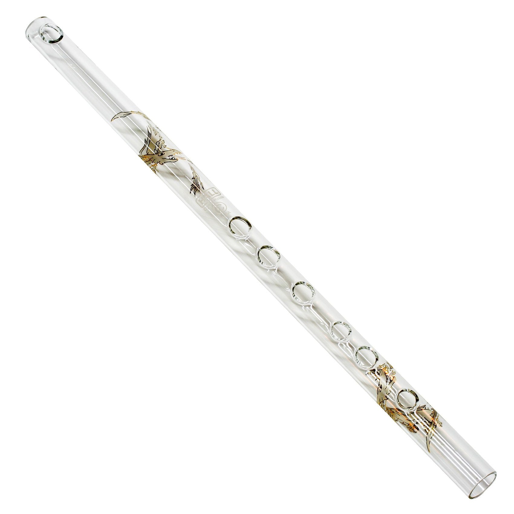 Hall Crystal Flute 11709 - Inline Glass Flute in G - White Dragon
