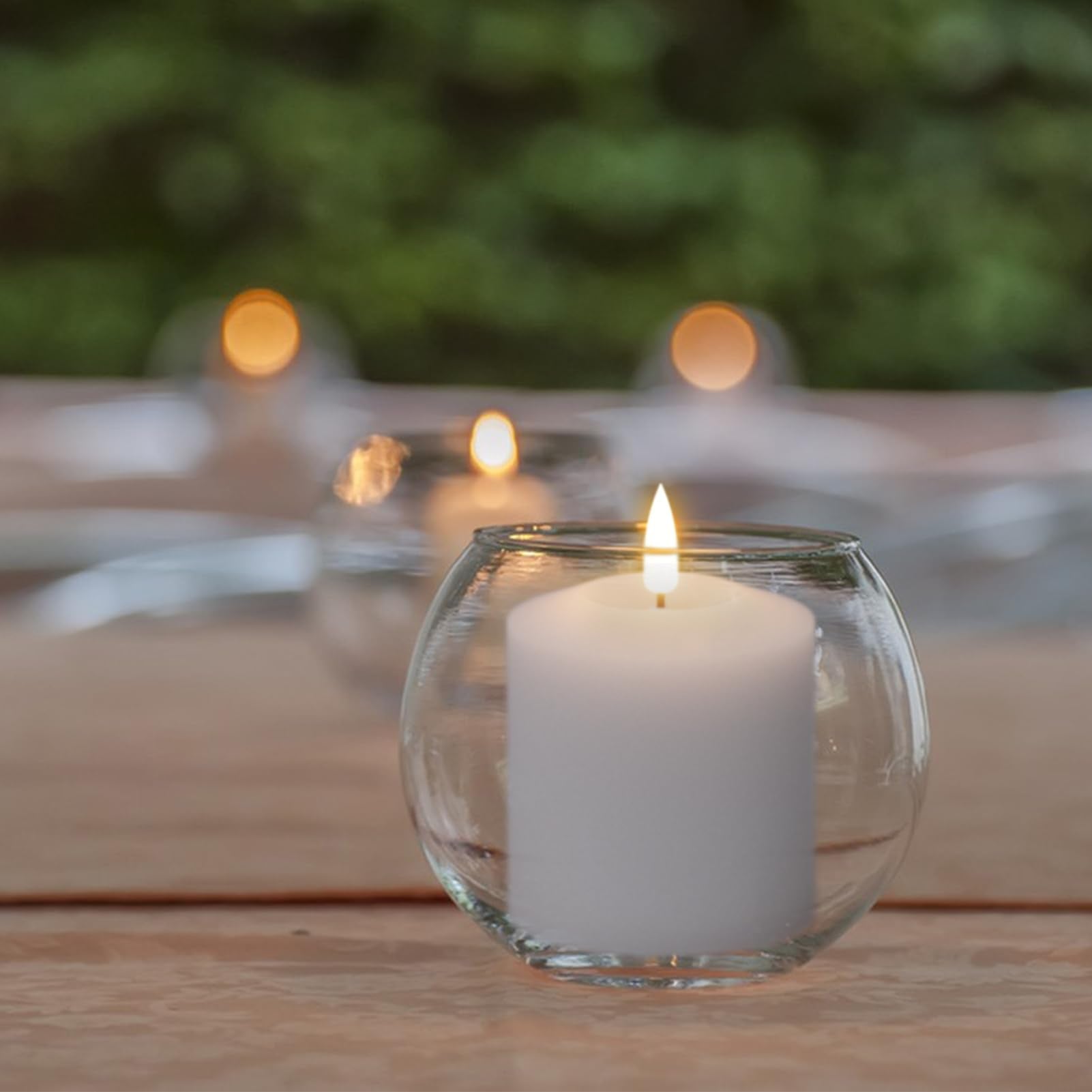 Genswin Flameless Pillar Candles Flickering With Remote Timer, Battery Operated Real Wax Led Votive 3D Wick Candles 6 Pack White