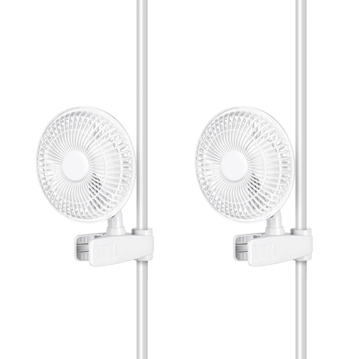 Healsmart Clip Fan, 6 Inch Grow Tent Fan, Monkey Fan, Adjustable 90    Angles, 15W, 2 Speeds Control, 2 Pack