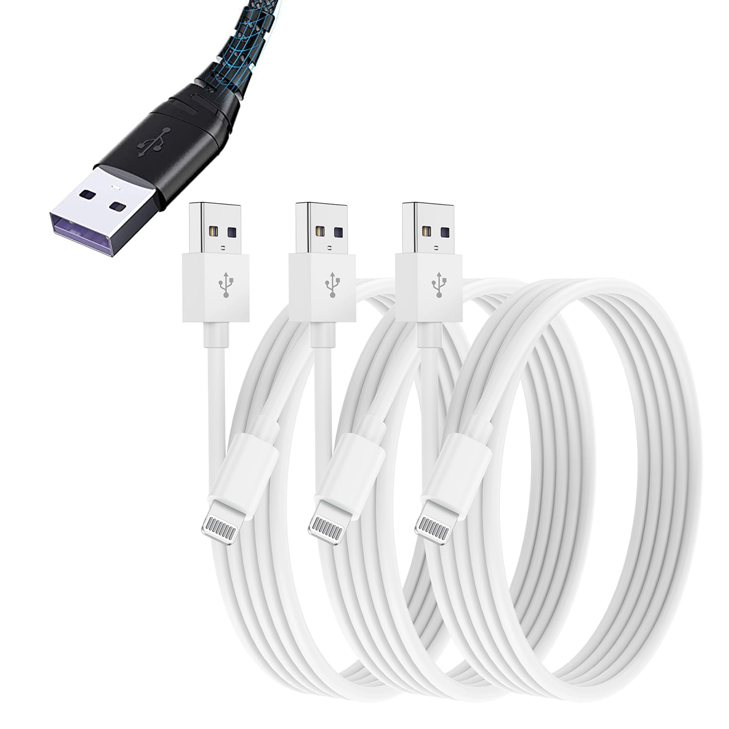 Essri For Iphone Charger 3 Ft 3Pack, Usb To Lighting Cable 3 Foot,Fast Charging Cord 3 Feet Compatible With Iphone 14 13 12 11 P
