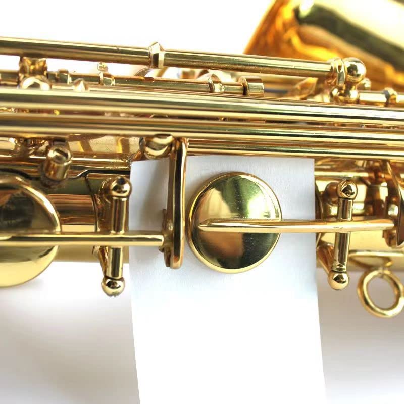 Ccecce 100 Sheets Saxophone Cleaning Paper Woodwind Mouthpiece Pad Anti-Sticky Button Drying Absorbent Cleaner Papers For Sax Fl