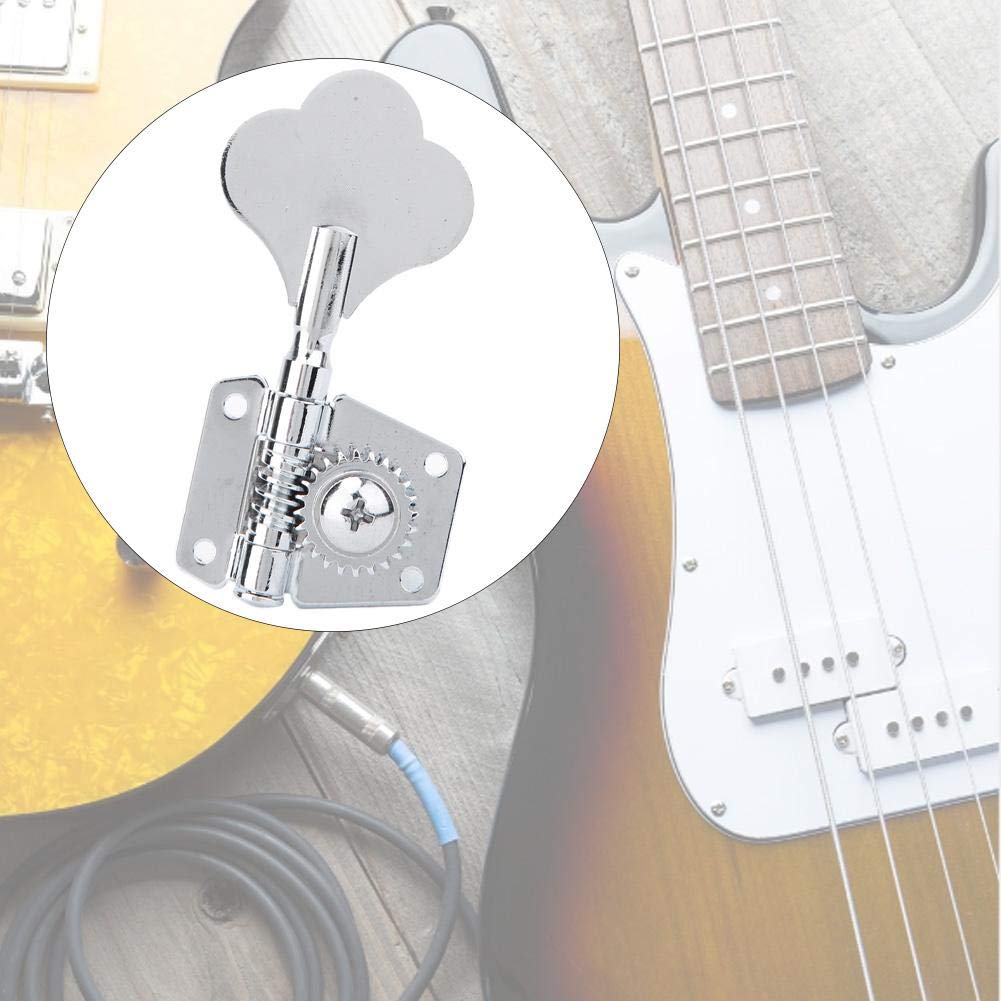 Vbestlife Electric Bass Machine Heads, Open Tuner Knobs String Tuning Key Pegs Tuners For Electric Bass(For Right Row)