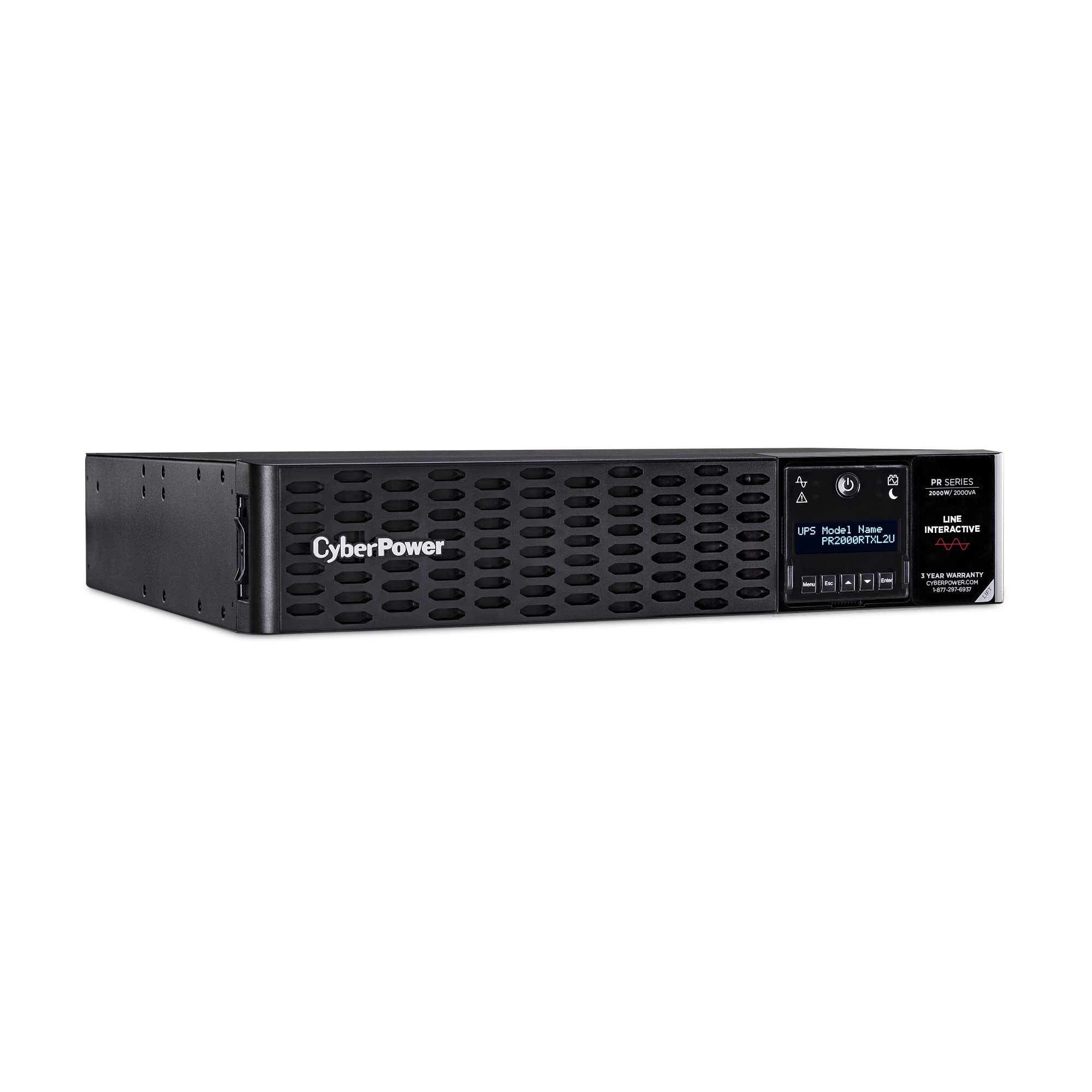 Cyberpower Pr2000Rtxl2Un Smart App Sinewave Ups System, 2000Va/2000W, 8 Outlets, 2U Rack/Tower, Rmcard205 Pre-Installed, Ebm Opt