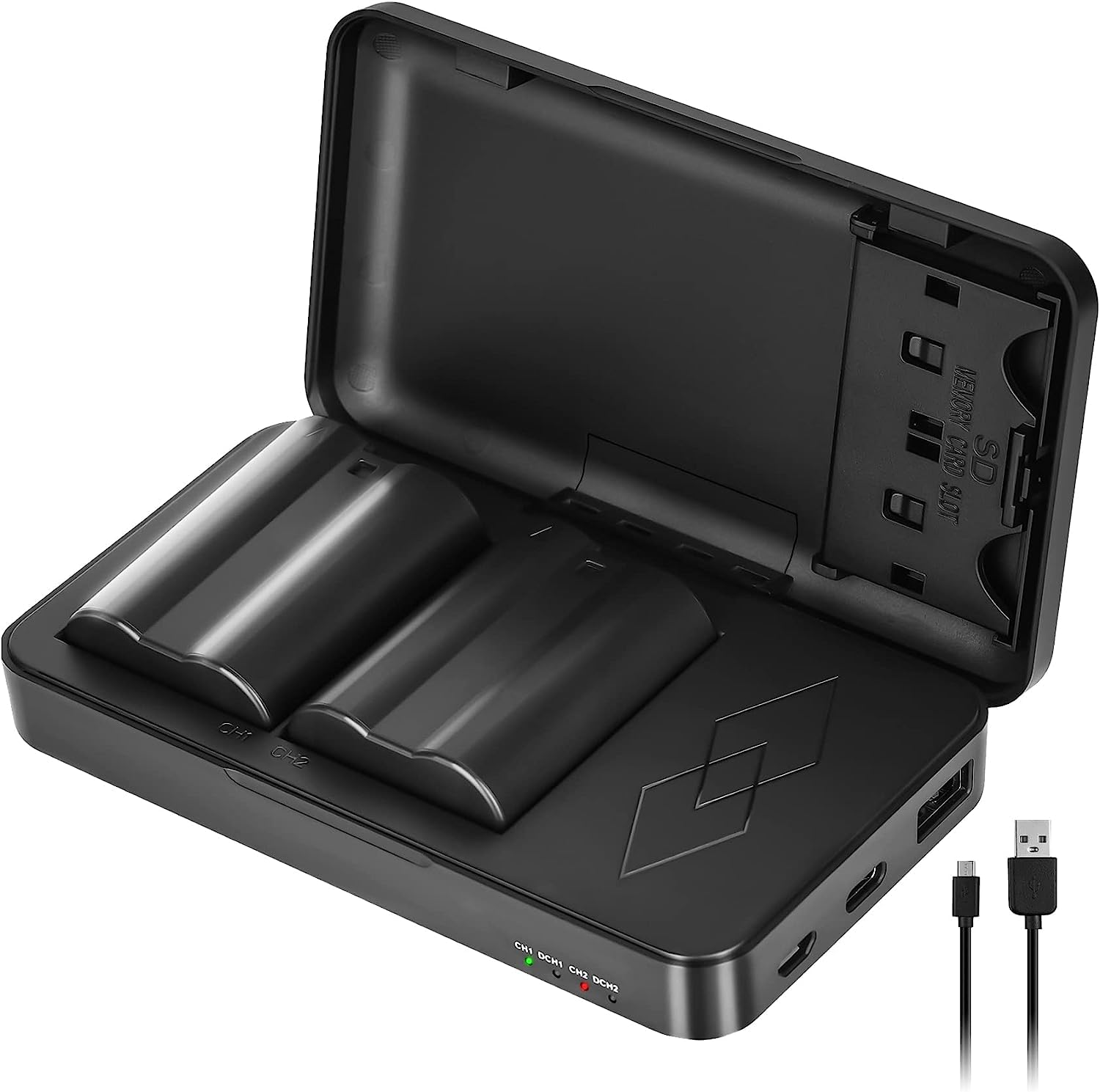 Jyjzpb 2 Pack En El15B En El15C Batteries And Charger Case For Nikon D7500, D750, Z6, Z6 Ii, Z7, Z7Ii, Z8, D500, D600, D610, D81