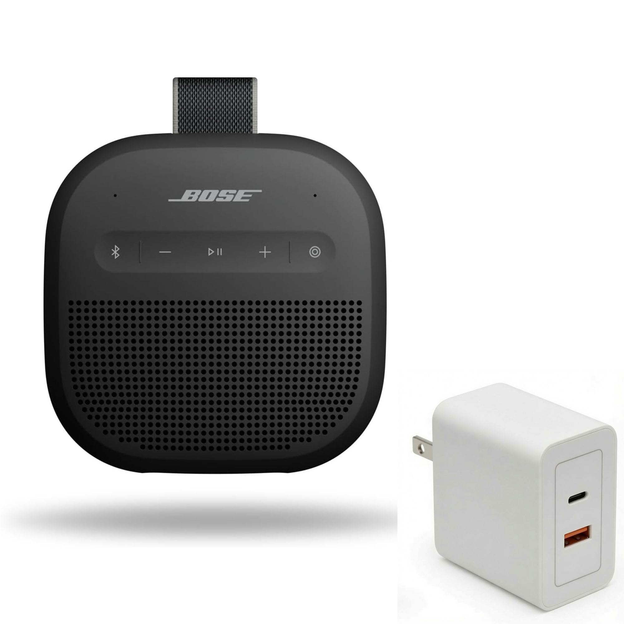 Bose SoundLink Micro Portable Bluetooth Speaker (2nd Gen) Bundle with Fast Charger, Wireless Outdoor Speaker, Up to 12 Hours Bat