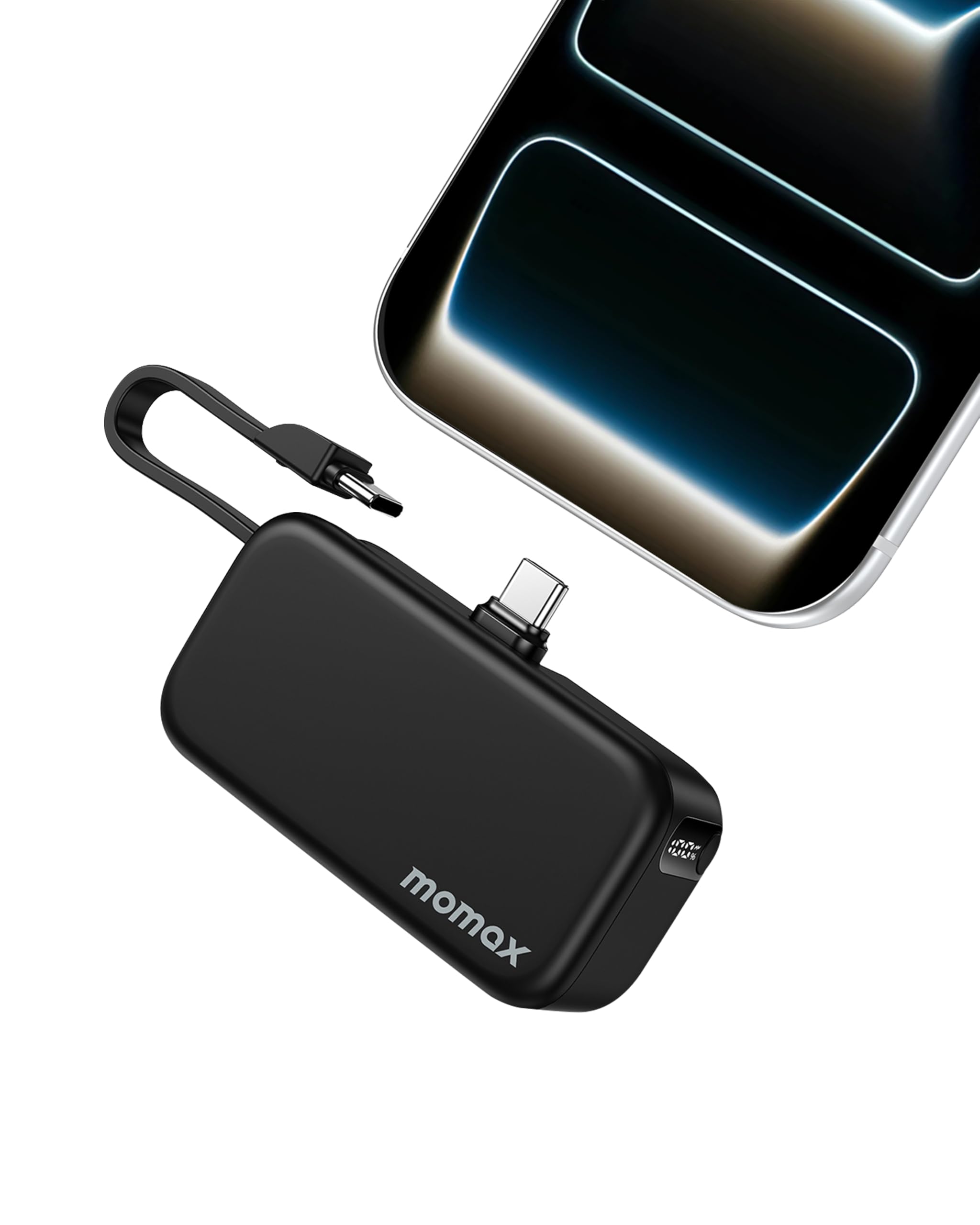 MOMAX Portable Charger 5000mAh Small Power Bank Wireless Portable Charger