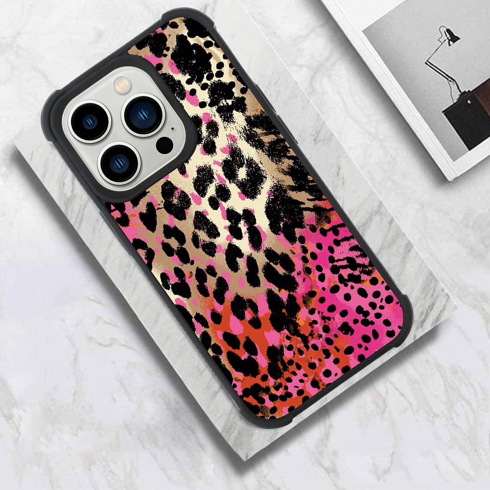 Kanghar Case Compatible With Iphone 14 Pro Max,Leopard Design,Tire Texture Non Slip +Shockproof Rugged Tpu Protective Case For I