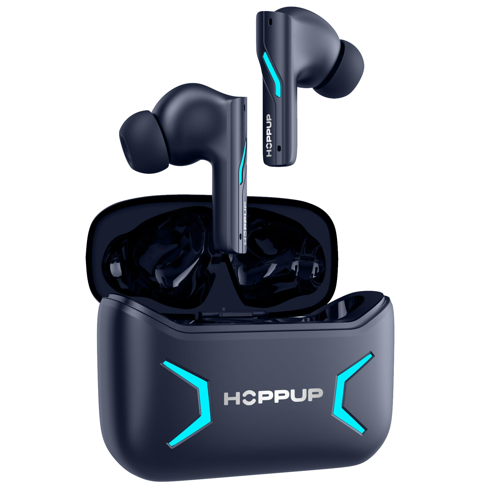 Hoppup Predator Xo1 Gaming Earbuds With 50H Playtime,13Mm Drivers,40Ms Low Latency,Enc Bluetooth Headset (Blue, True Wireless) 