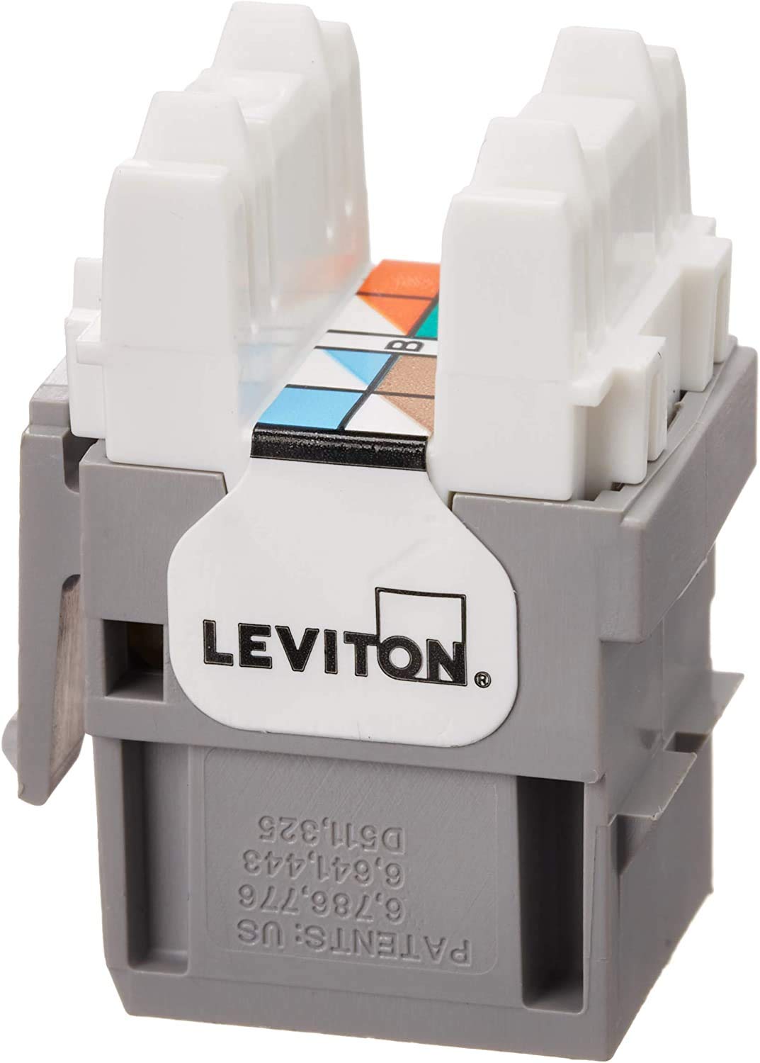 Leviton 61110 BG6 Extreme Quick Port Connector, Grey, 25 Pack, Gray