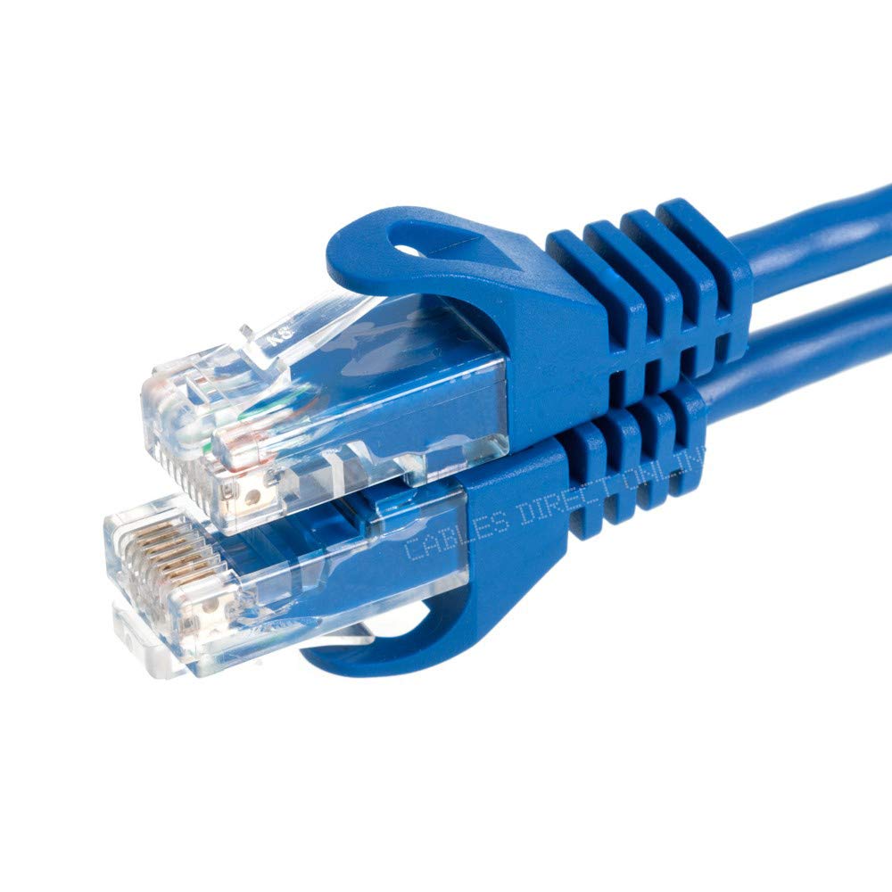Cables Direct Online Pack Of 3 Snagless Cat5E Ethernet Network Patch Cable Blue 15 Feet
