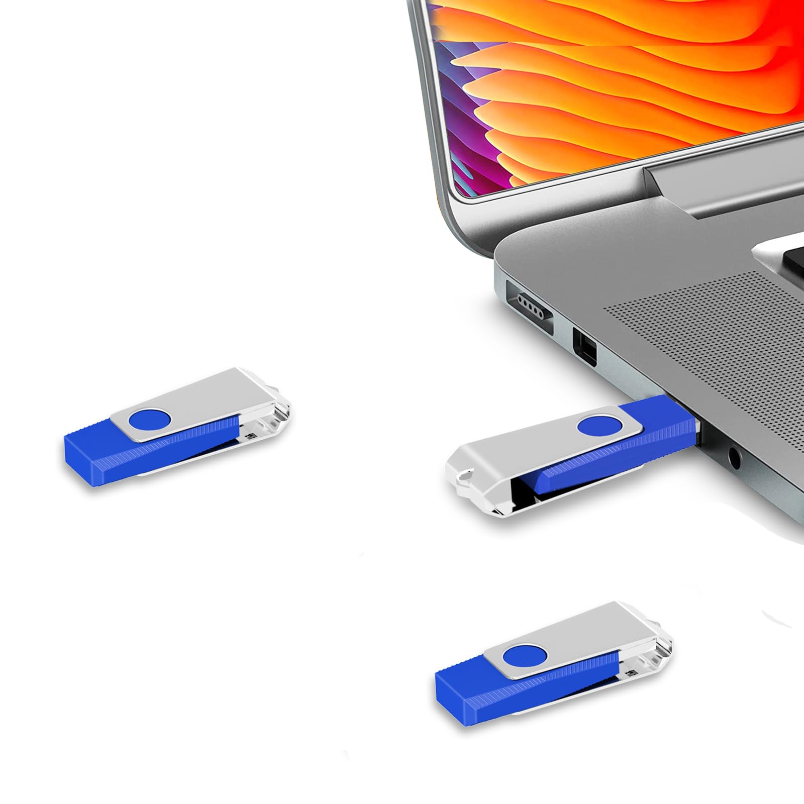 Eastbull 100 Pack Of Flash Drives 16Gb, Bulk Usb 2.0 Flash Drives Pack Usb Drives Bulk Thumb Drives In Bulk With 100 Lanyards An