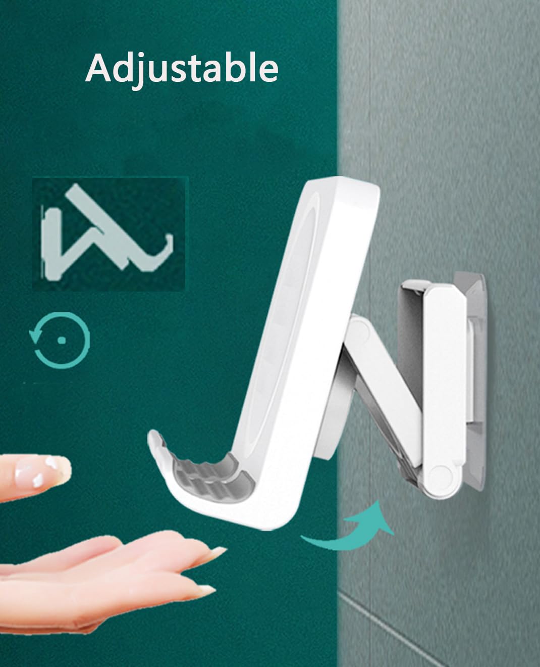 Biceuki Shower Phone Holder Upgraded Adjustable Tablet Wall Mount Phone Holder, For Kitchen Bathroom Dorm Bedroom, Compatible Wi