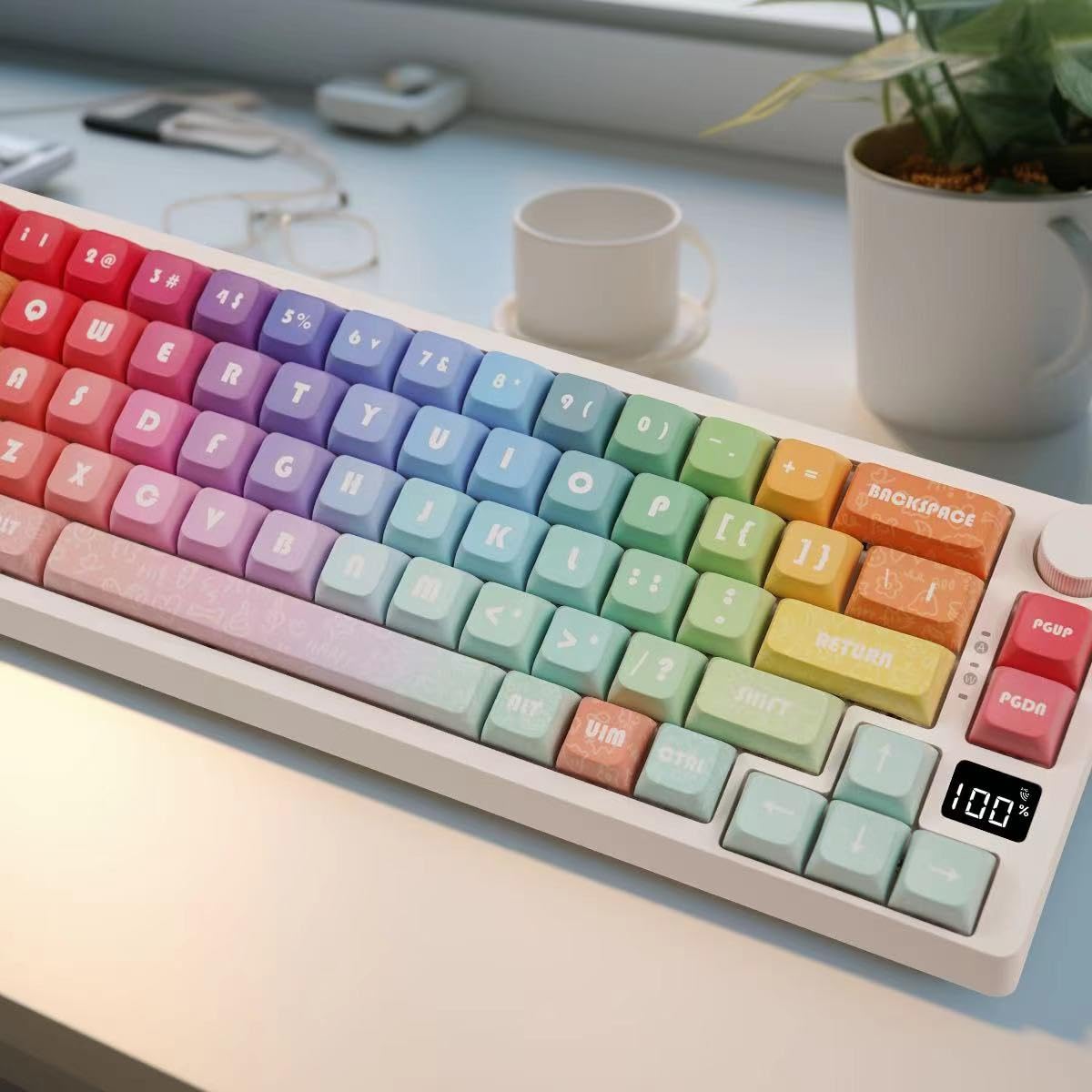 Ilycheegami Pbt Material Xda Keycap Dye Sublimation Universal Mechanical Keyboard Keycaps Compatible With Cherry Mx Switches,Gat