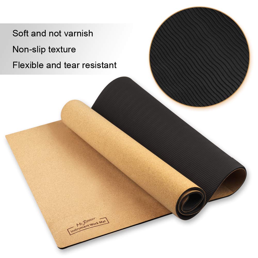 Mr.Power Guitar Work Mat 41 X 17 Inch Instrument Work Mat Guitar Cleaning Luthier Tool Suitable For Guitar, Bass, Banjo, Mandoli