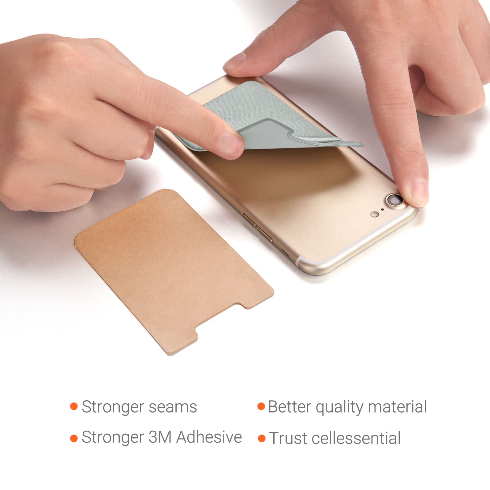 Obvis Cell Phone Pocket Self Adhesive Card Holder Stick On Wallet Sleeve With Adhesive Rfid Card Id Credit Card Atm Card Holder