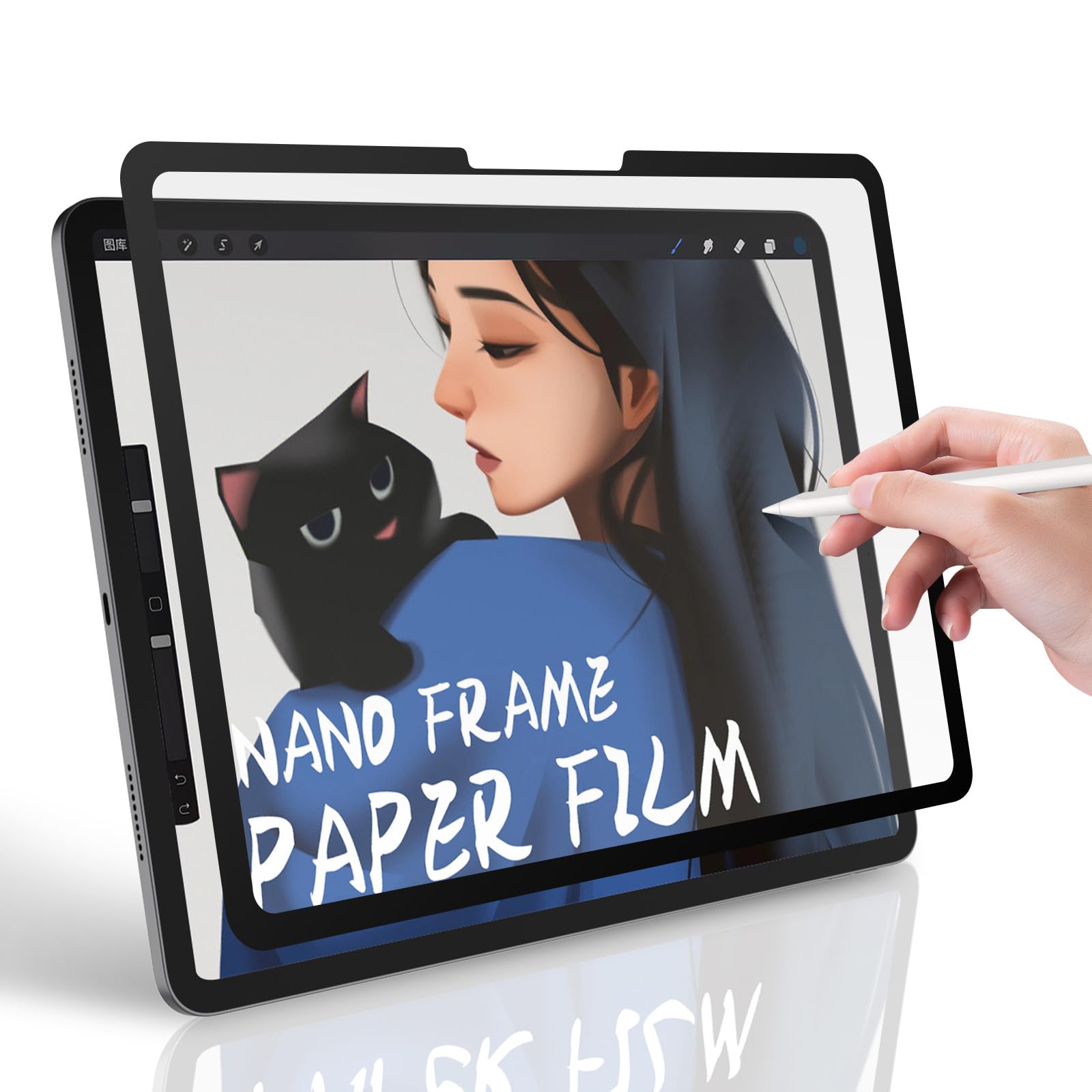 Haolocm Like Paper Screen Protector Ipad Pro 13 Inch 2024 M4 Removable Ipad Pro 13 Matte Screen Protector Anti Glare Blue Light