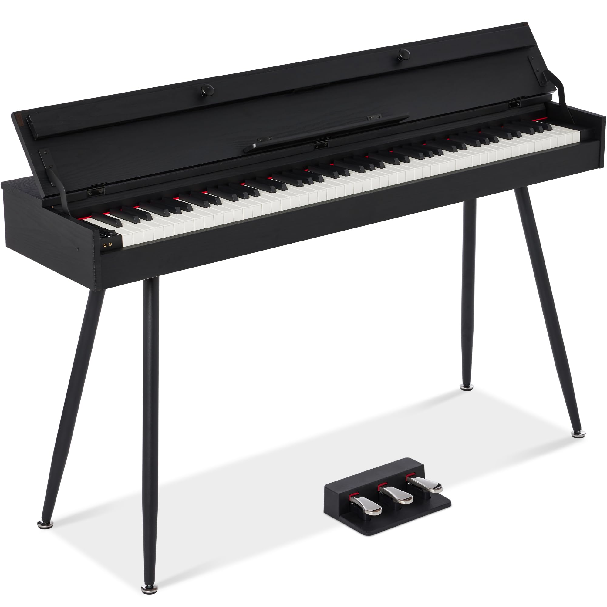 Best Choice Products 88-Key Weighted Full Size Digital Piano, Modern Desk Keyboard w/Metal Legs, 3 Sustain Pedal, MIDI, Headphon