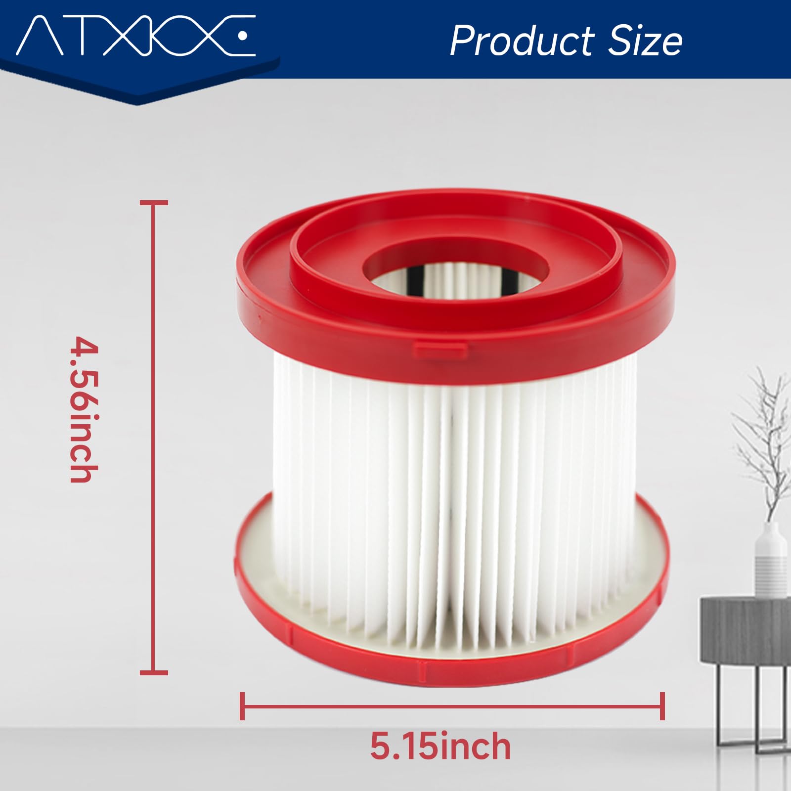 49 90 1900 Replacement Hepa Filter Compatible With Milwaukee Shop Vac Filter,M18 Vacuum Filter,0880 20,0780 20,6 Pack