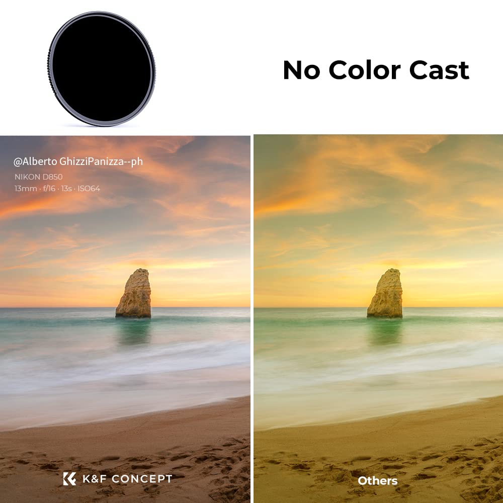K&F Concept 40.5Mm Nd1000 (10 Stop Fixed Neutral Density Filter) Nd Lens Filter, 28 Multi Layer Coatings Waterproof Scratch Resi