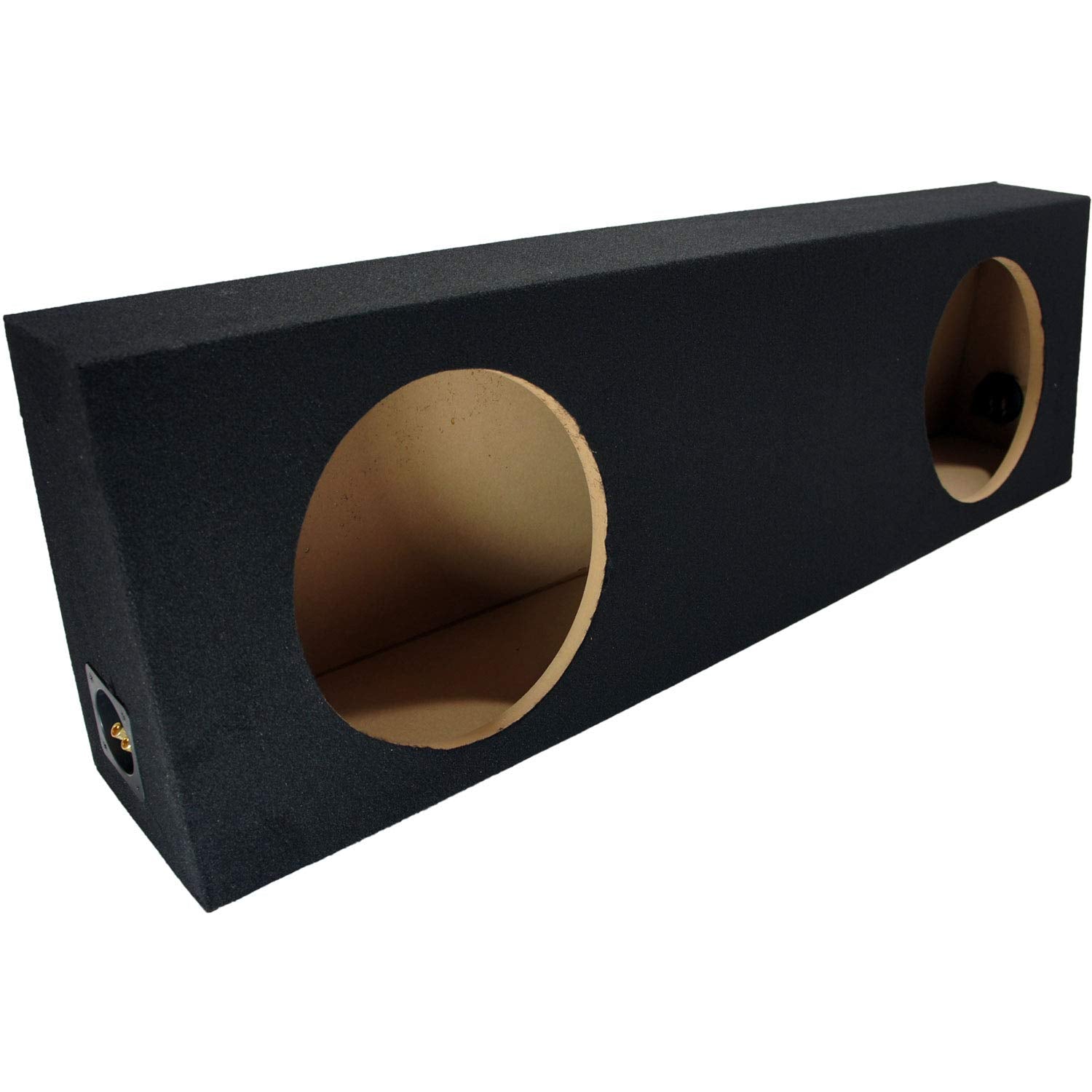 American Sound Connection Dual 12'' Subwoofer Regular Standard Cab Truck Sub Box Enclosure 5/8'' Mdf   Black