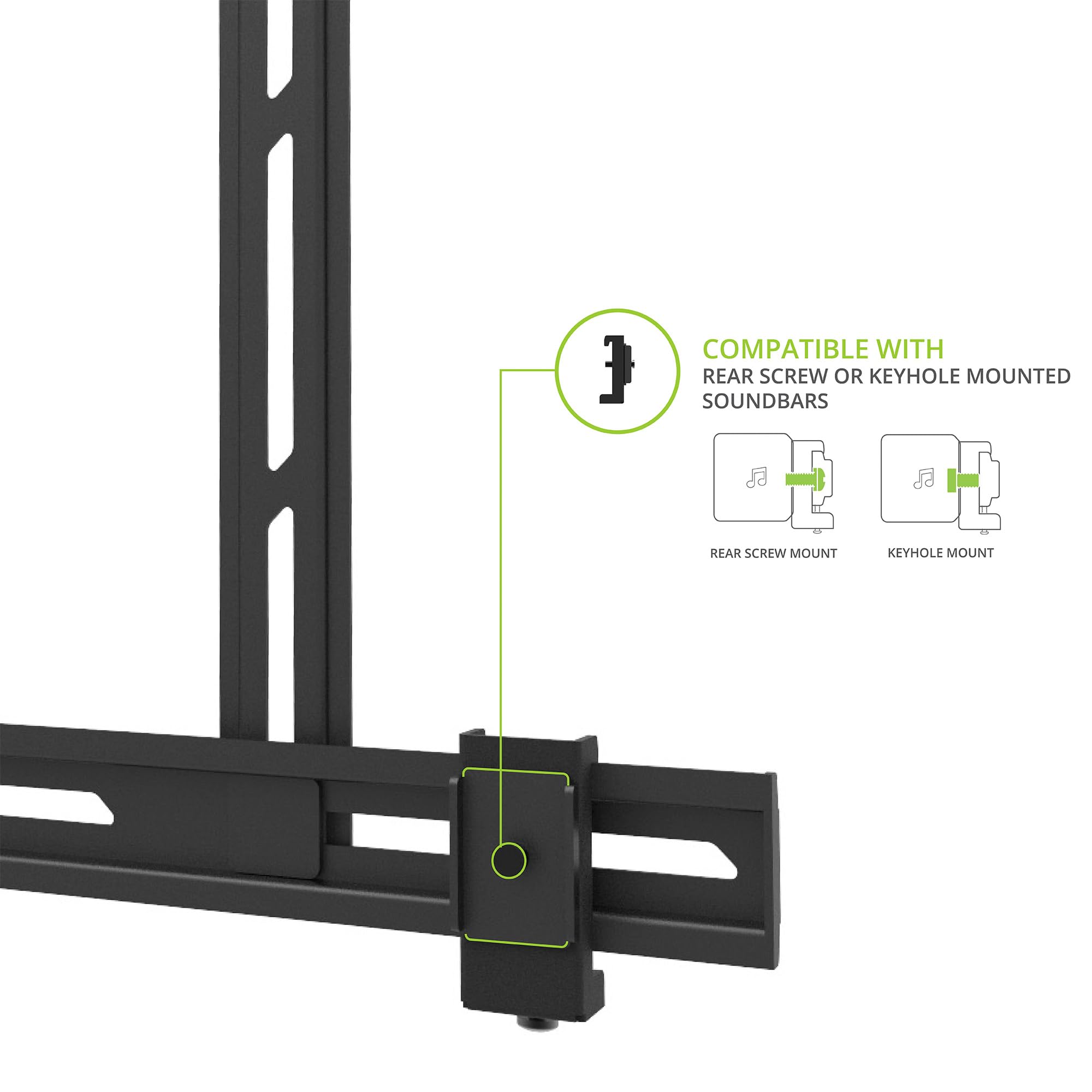 Kanto Sb200 Premium Universal Sound Bar Tv And Wall Mount | Black