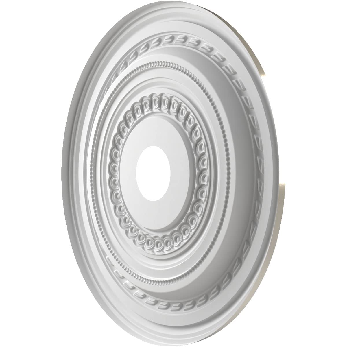 Ekena Millwork Cmp22Cobcr Cole Thermoformed Pvc Ceiling Medallion (Fits Canopies Up To 6), 22Od X 3 1/2Id X 1P, Bright Coat Chro