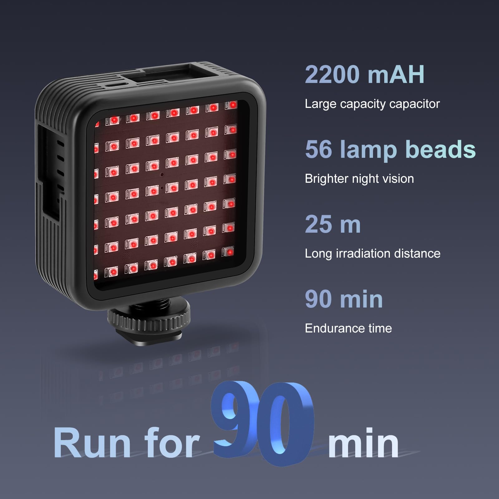 Ordro Ln 5 Ir Night Vision Light For Camera, 2023 New Upgraded Version Infrared Night Light For Enhancing Camera Night Shooting