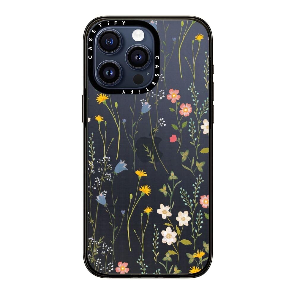 Casetify Compact Case For Iphone 15 Pro Max [2X Military Grade Drop Tested / 4Ft Drop Protection]   Dreamy Floral Pattern   Clea