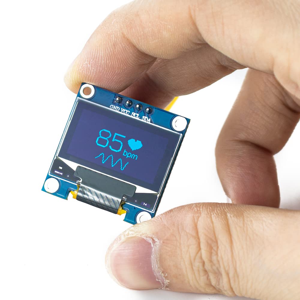 Hosyond 5 Pcs 0.96 Inch Oled I2C Iic Display Module 12864 128X64 Pixel Ssd1306 Mini Self Luminous Oled Screen Board Compatible W