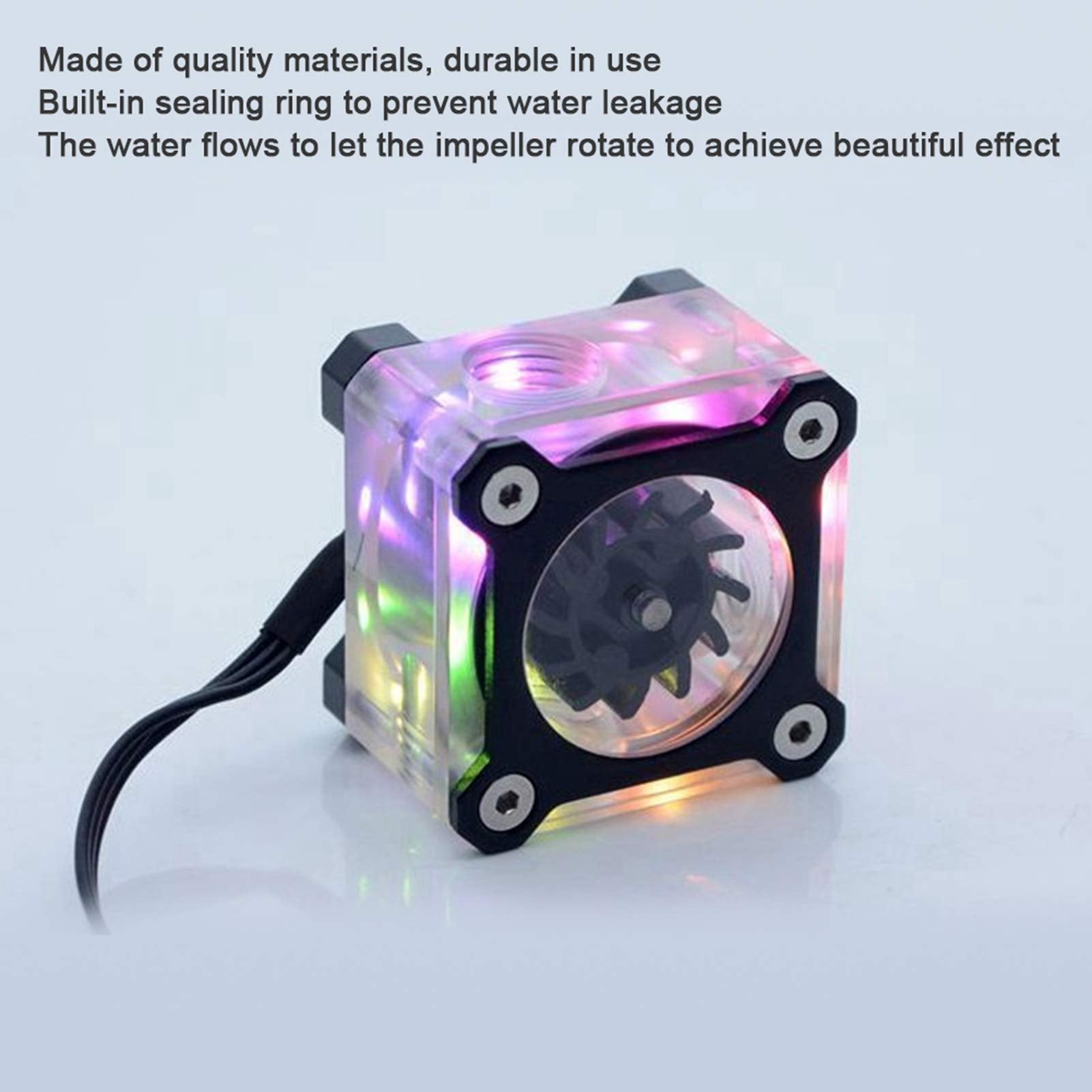 R3 Rgb Colorful Pc Water Meter, Water Cooling Meter Indicator With G1/4 Female Thread, For Computer Water Cooling