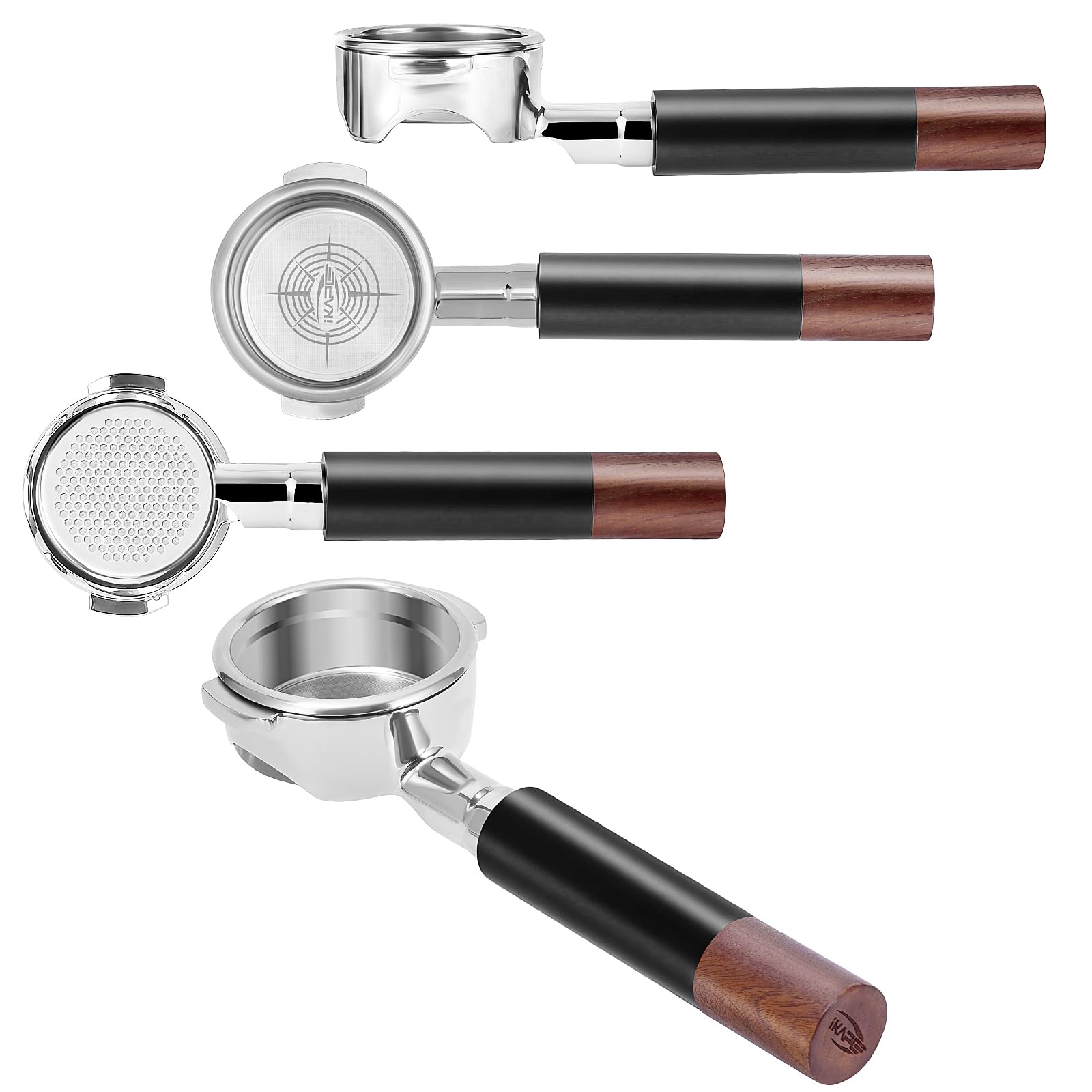 Ikape 58Mm Bottomless Naked Portafilter Black, Compatible With E61, Flair 58, Ecm, Rocket, Sanremo, Synesso, Slayer, Vbm Coffee