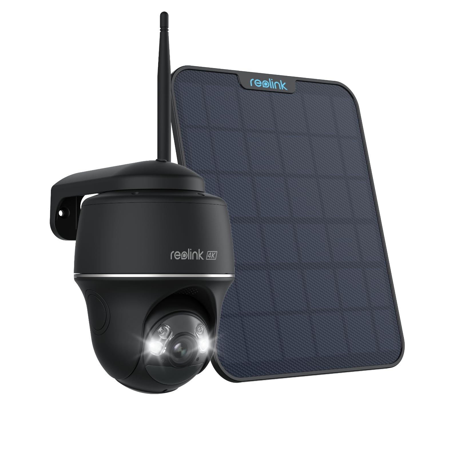 Reolink 4K Solar Security Cameras Wireless Outdoor, 360 Pan Tilt Solar, 8Mp Color Night Vision, 2.4/5 Ghz Wi Fi, No Monthly Fee,