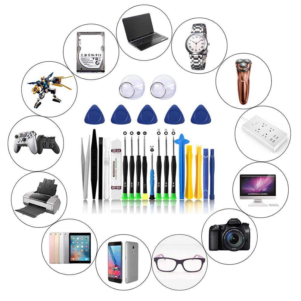Willhom 25 In 1 Electronics Repair Tool Kit,Precision Screwdriver Set Magnetic For Iphone,Cell Phone,Smart Watch,Computer,Pc,Tab