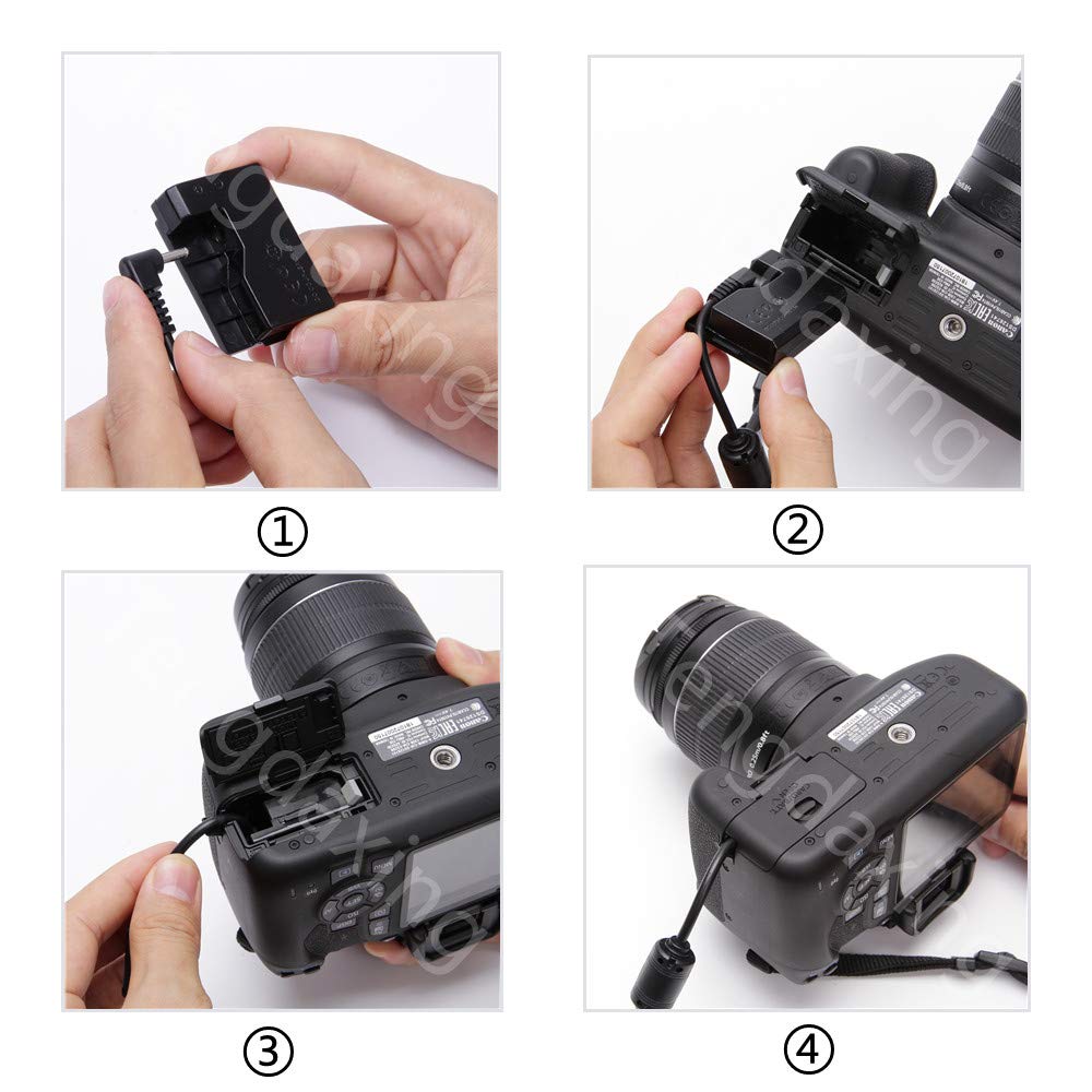 Tengdaxing Ack-E10 Power Adapter Kit Lp-E10 Wired Dummy Battery For Canon Eos Rebel T3 T6 T5 T7 1100D 1200D 1300D 1500D 2000D Ki