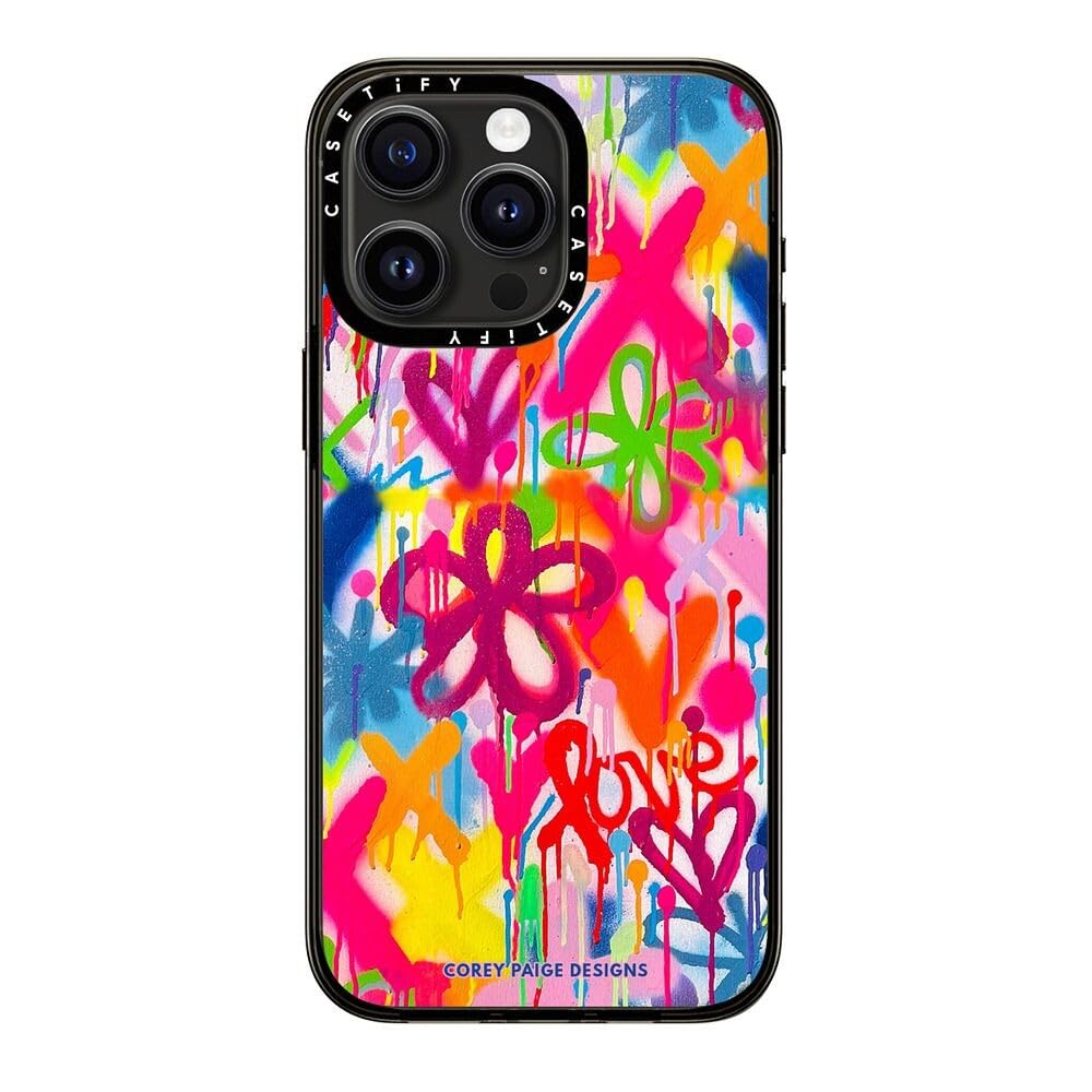 Casetify Compact Case For Iphone 15 Pro Max [2X Military Grade Drop Tested / 4Ft Drop Protection]   Graffiti Street Style   Clea