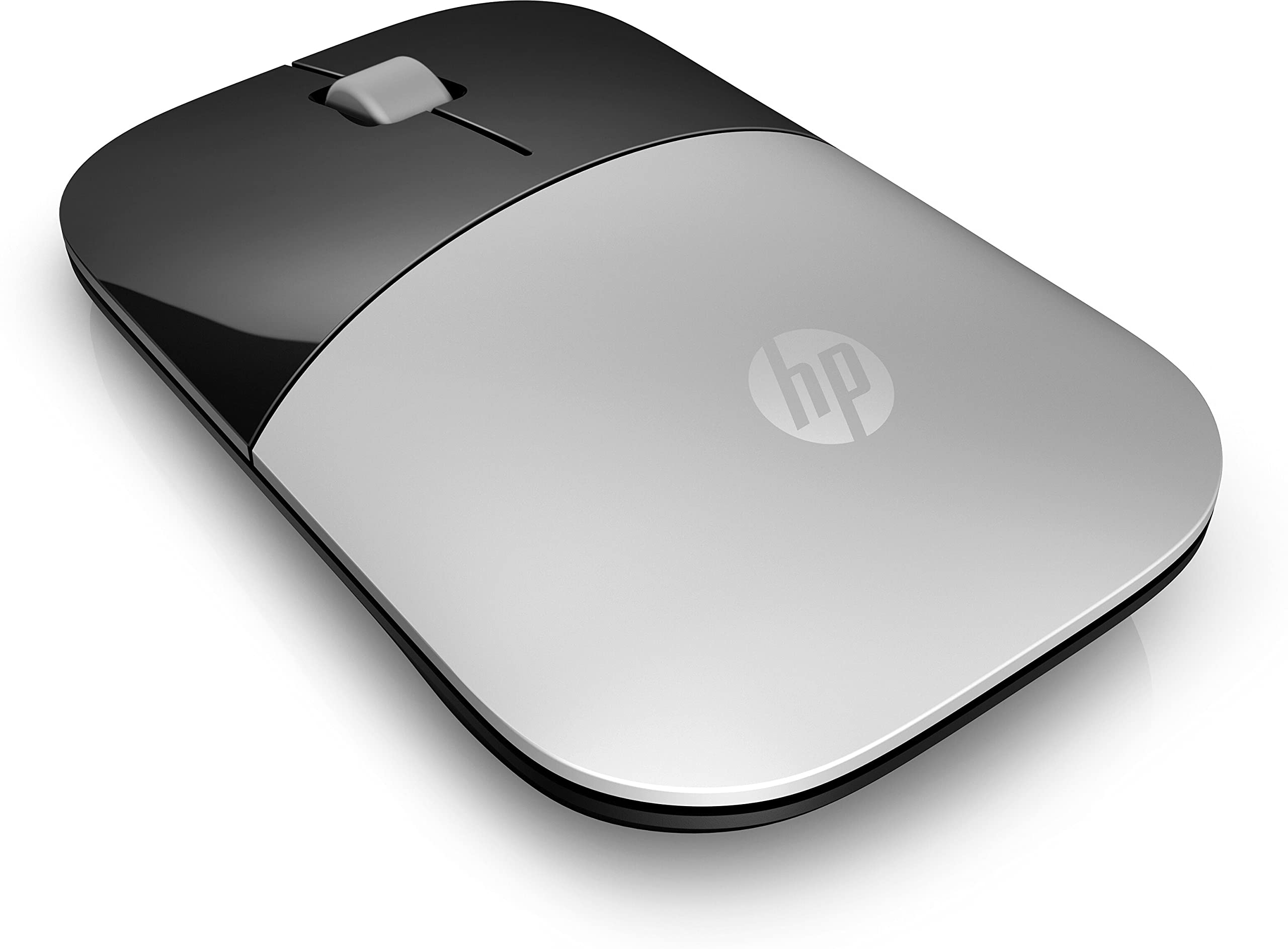 Hp Z3700 Silver 2.4 Ghz Usb Slim Wireless Mouse With Blue Led 1200 Dpi Optical Sensor, Up To 16 Months Battery Life