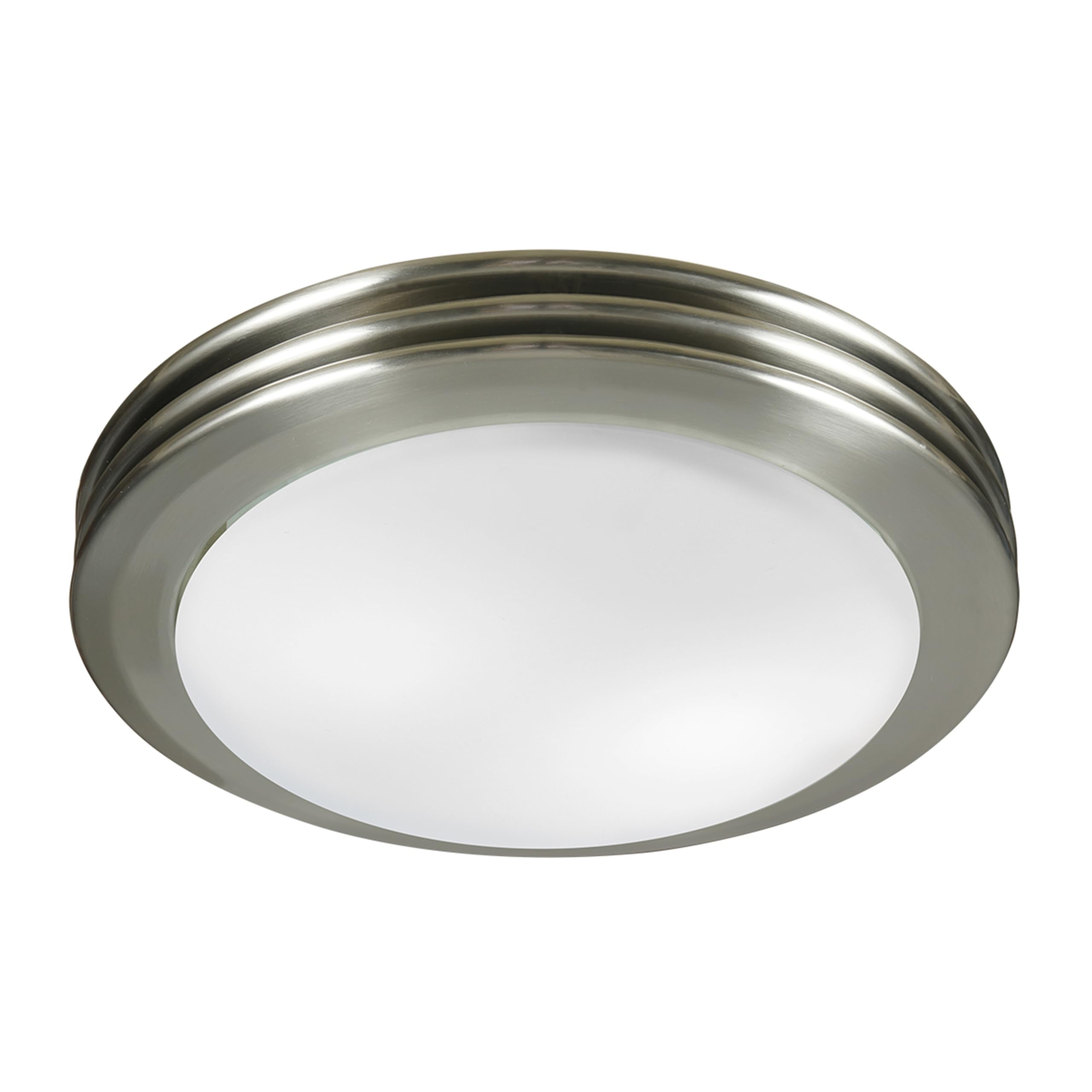 Good Housekeeping Yorkshire (90053) Decorative 80 Cfm 2.5 Sones Bathroom Ventilation Exhaust Fan With Lighting (Brushed Nickel)