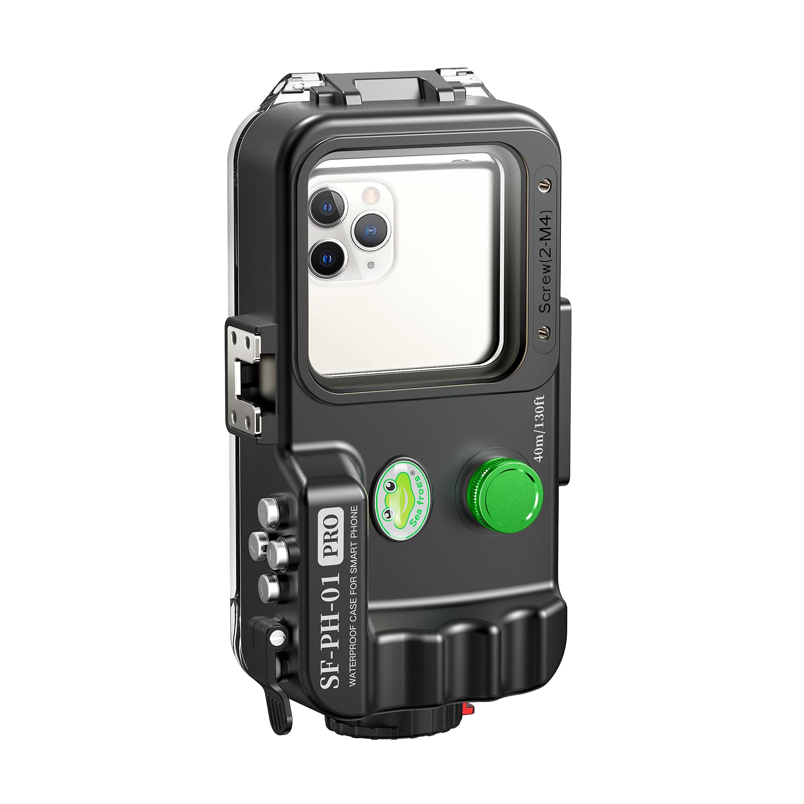 Seafrog 130Ft/40M Professional Diving Phone Case For Swimming Snorkeling Access Camera Controls, With Big Window, Leak Alarms, U