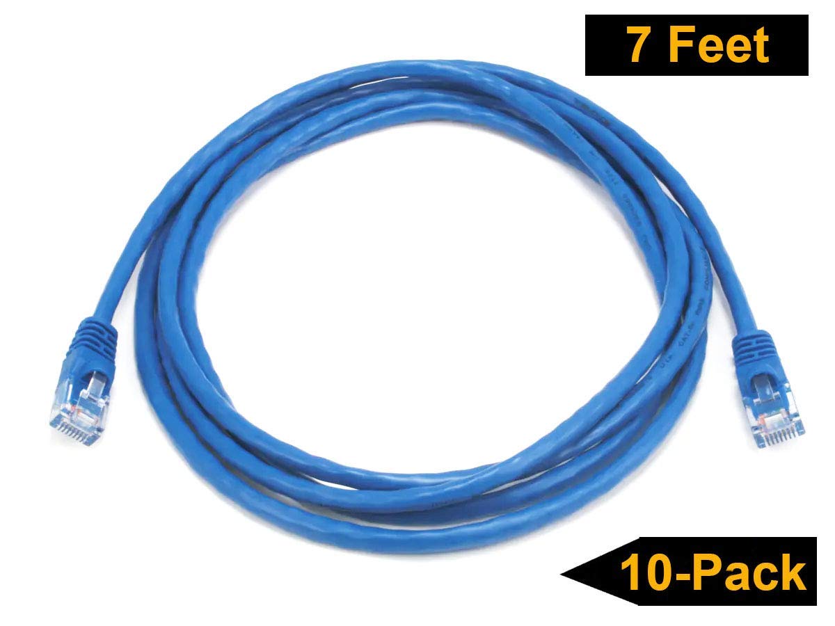 Imbaprice   3Ft Cat5E Network Ethernet Patch Cable (10 Pack)   Blue