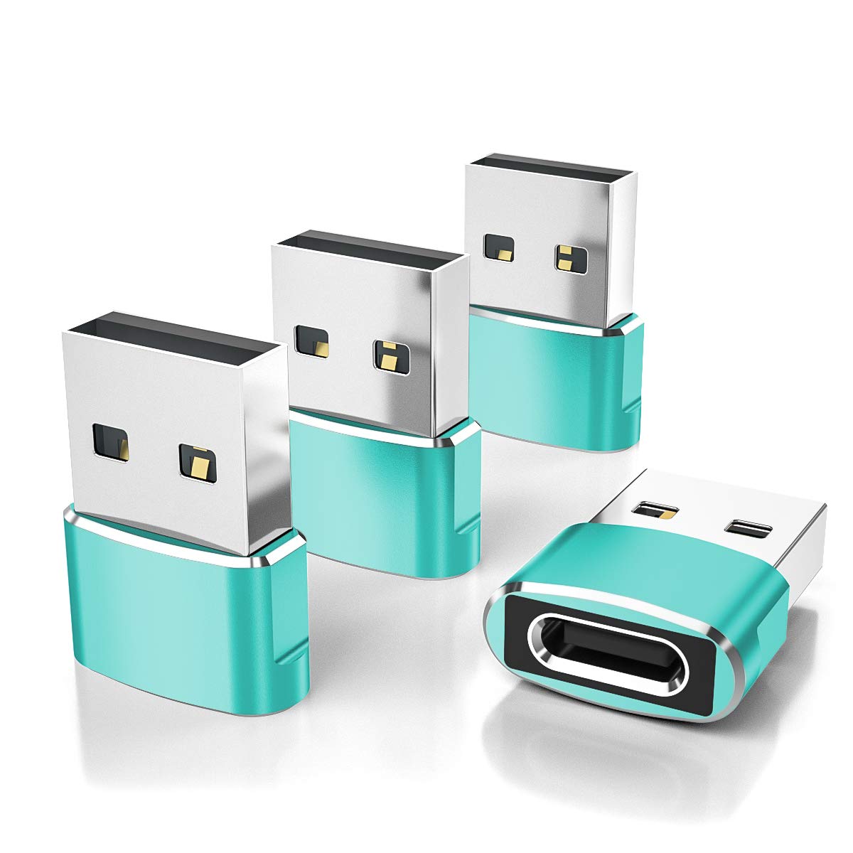 Elebase USB to USB C Adapter 4 Pack,Type C Female to A Male Charger Converter for Apple Watch Ultra iWatch Series 8 7,iPhone 12 