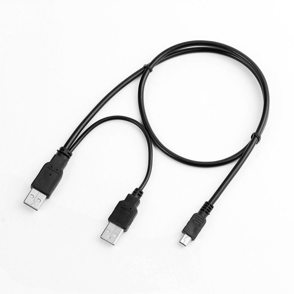 Maxllto Usb Y Charger Data Cable Cord For Emc Iomega Ego Usb 2.0 Portable Hard Drive Hdd