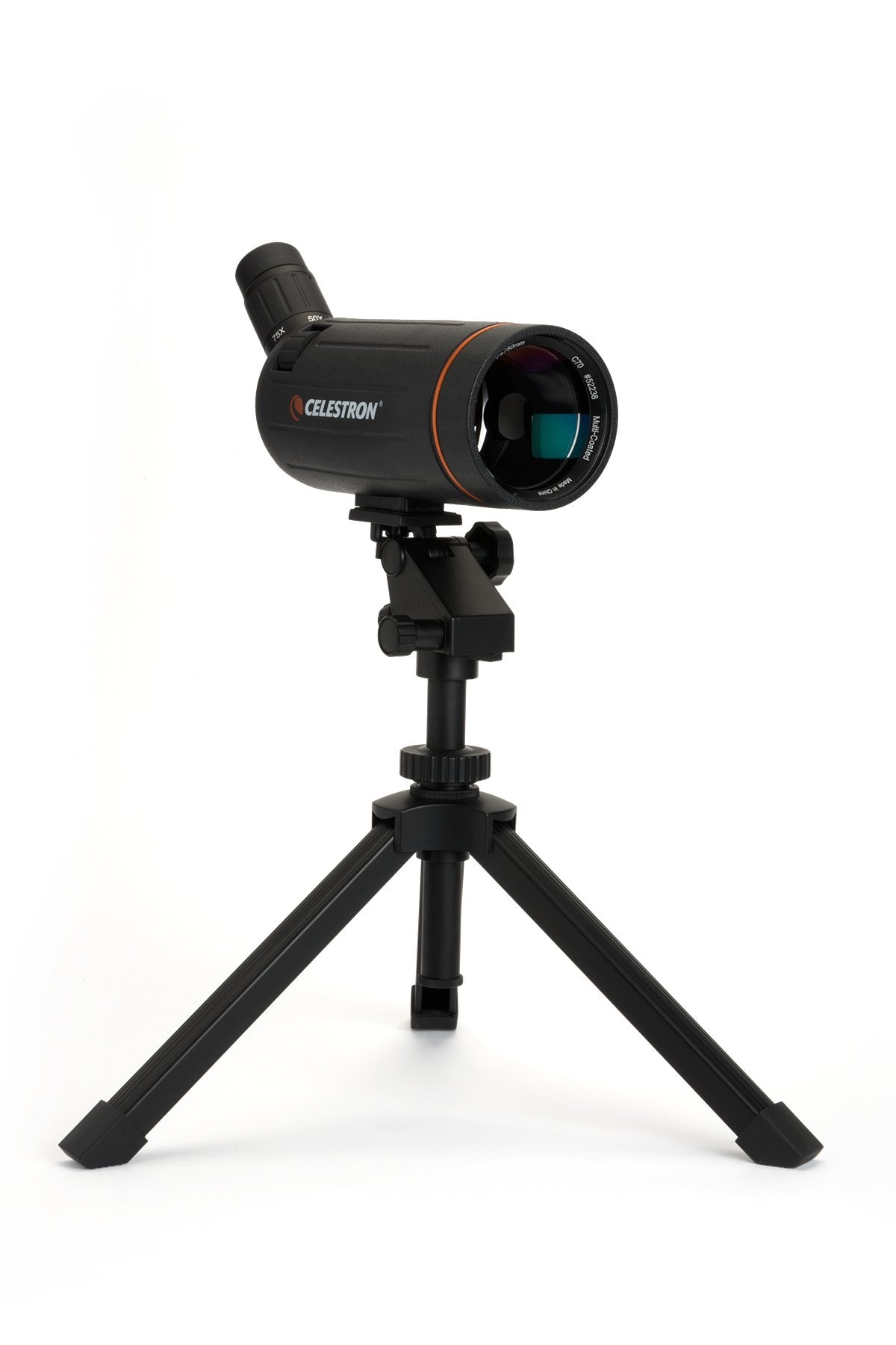Celestron - Mini MAK 70mm Angled Spotting Scope - Maksutov Spotting Scope - Great for Long Range Viewing - 25-75x Zoom Eyepiece 